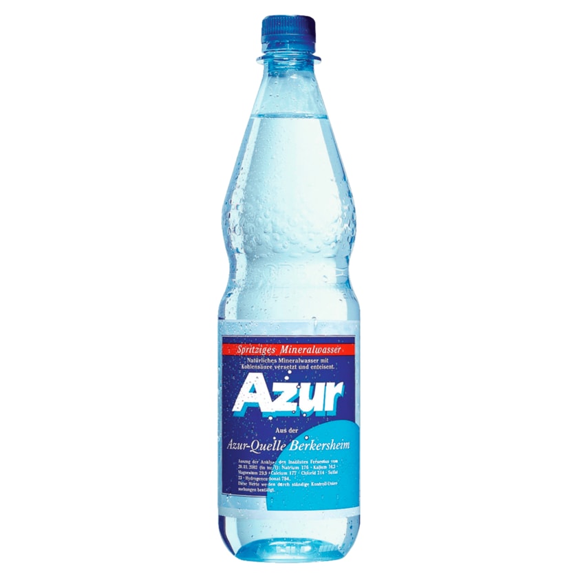 Azur Mineralwasser Spritzig 1l